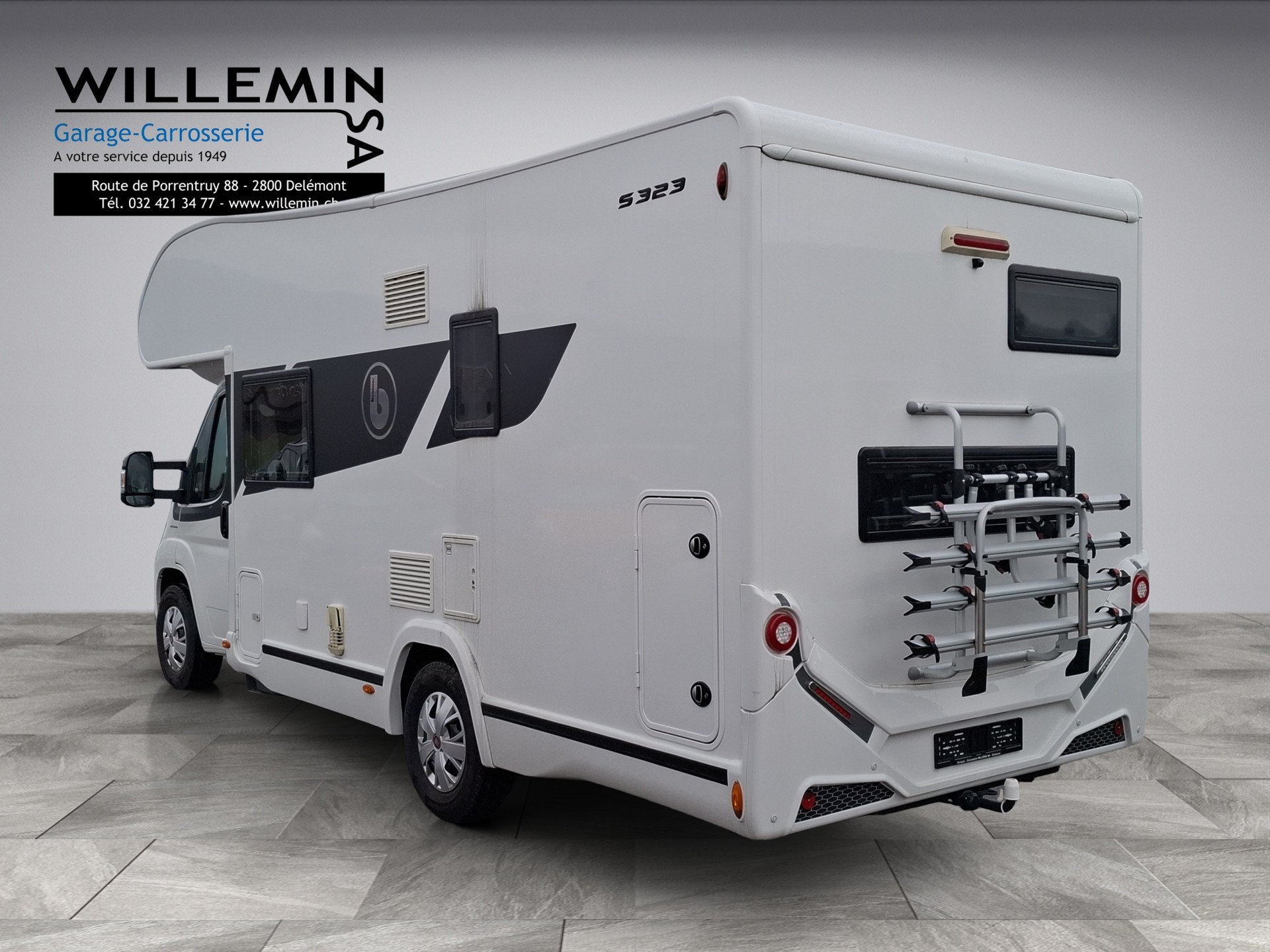 BENIMAR Sport 323 6 places (panneau solaire, marquise, porte-vélos, crochet d'attelage) - 3