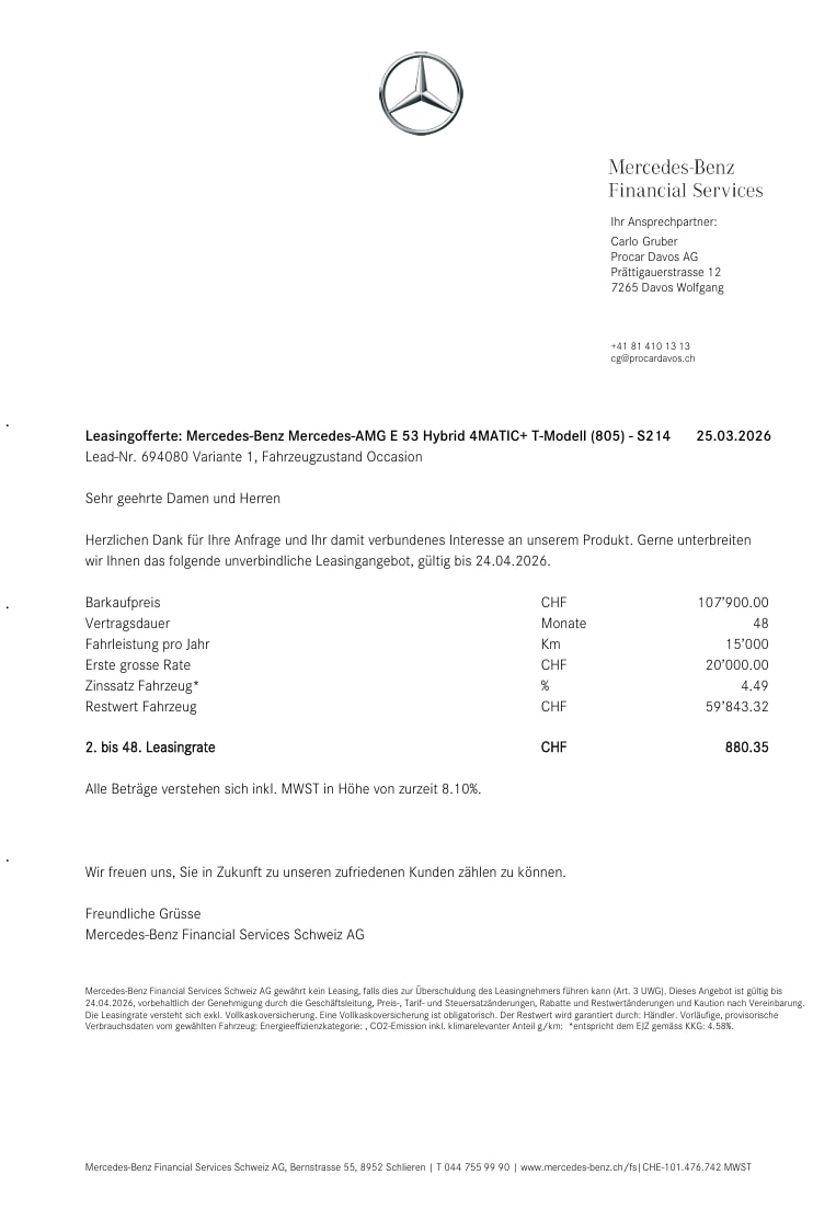 MERCEDES-BENZ E 53 Hybrid AMG 4matic+ Kombi - 3