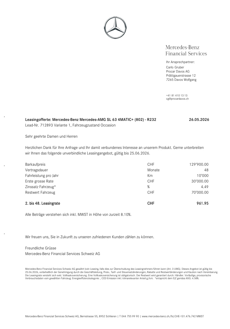 MERCEDES-BENZ AMG SL 63 4matic+ - 2